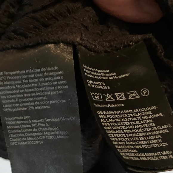 LS H&M Textured Midi Dress NWOT Sz XXL - Picture 4 of 4